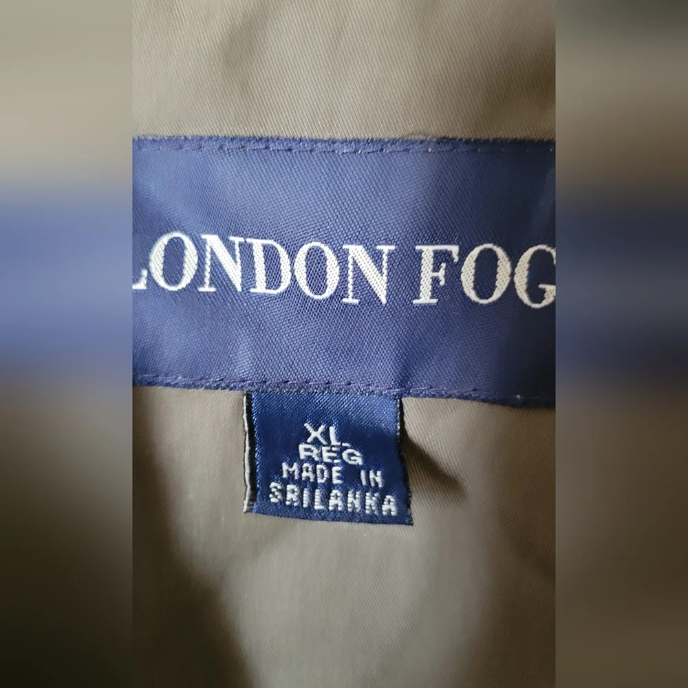 London Fog XL tan quilted bomber jacket